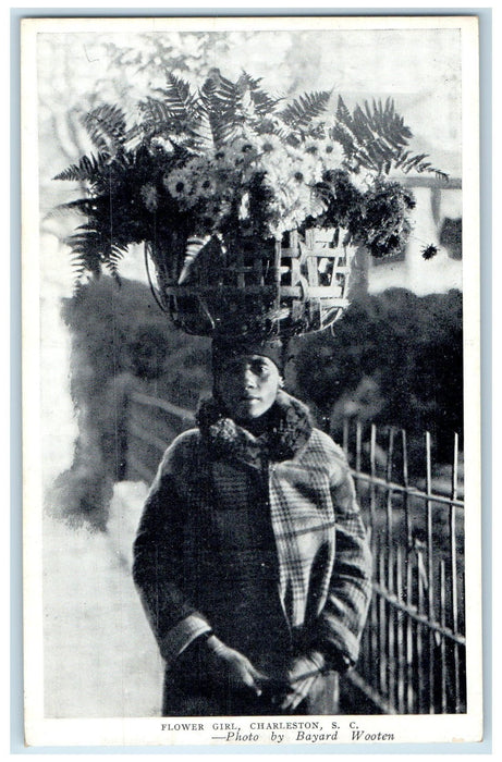 c1940's Flower Girl Scene Charleston South Carolina SC Unposted Vintage Postcard