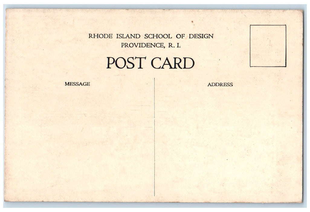 c1910s Rhode Island School Of Design Providence Rhode Island RI Horses Postcard