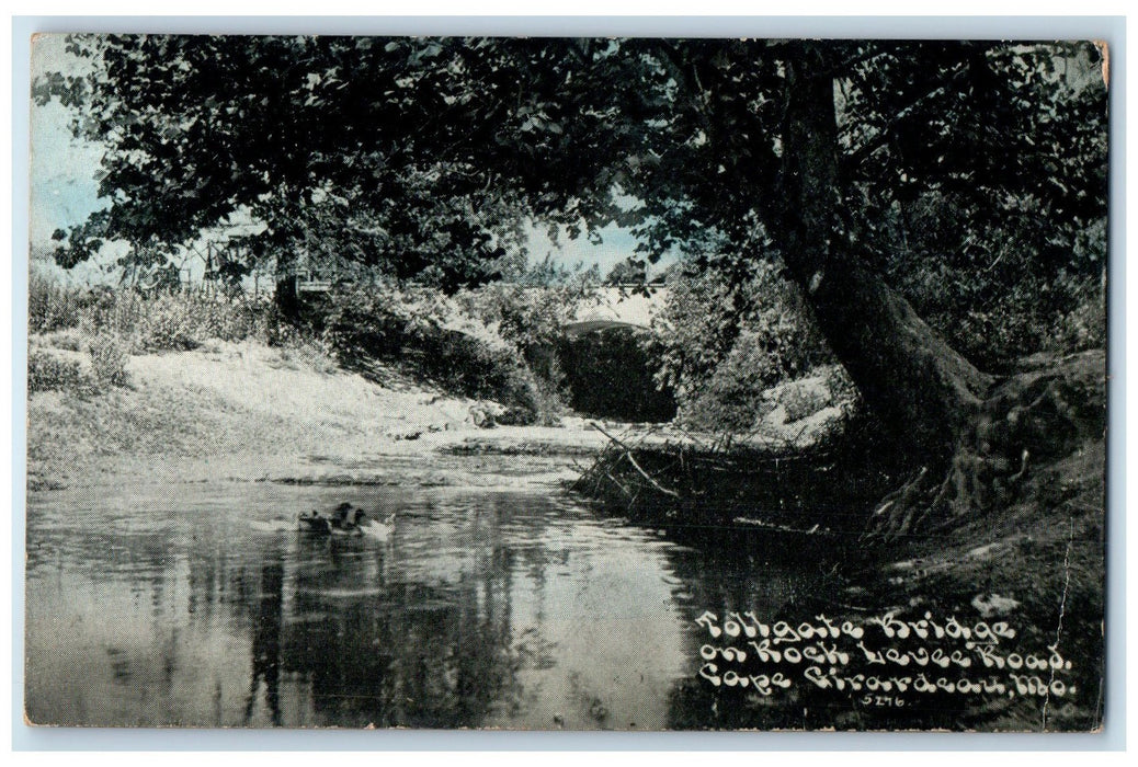 c1910's Tollgate Bridge On Rock Levee Road Cape Girardeau Missouri MO Postcard