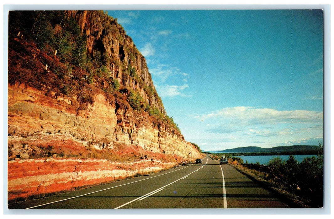 c1960's A Picturesque Trans-Canada Highway North White River Ontario CA Postcard