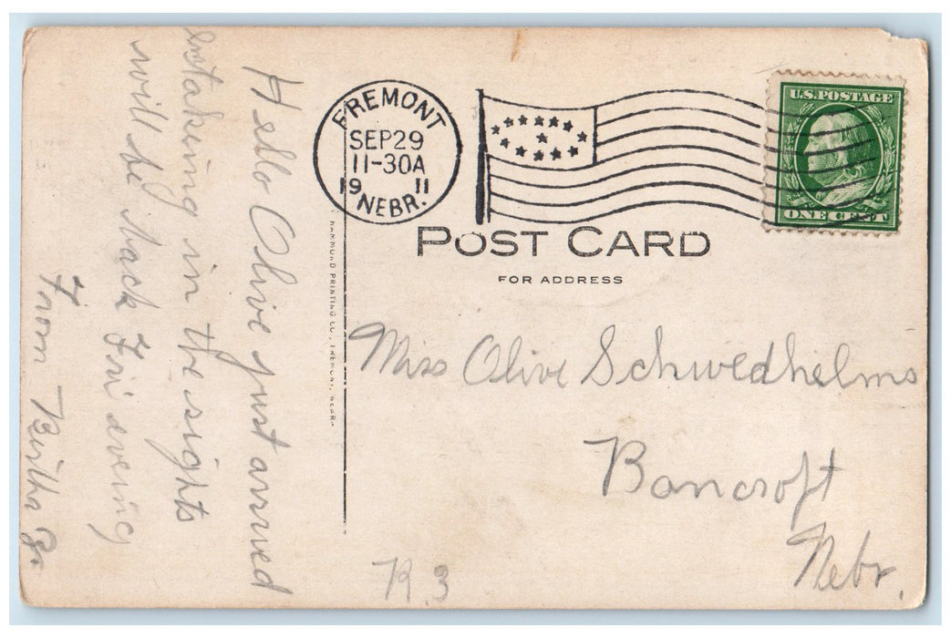 1911 Fremont Fire Department Multiple Views Horse Buggy Nebraska NE Postcard