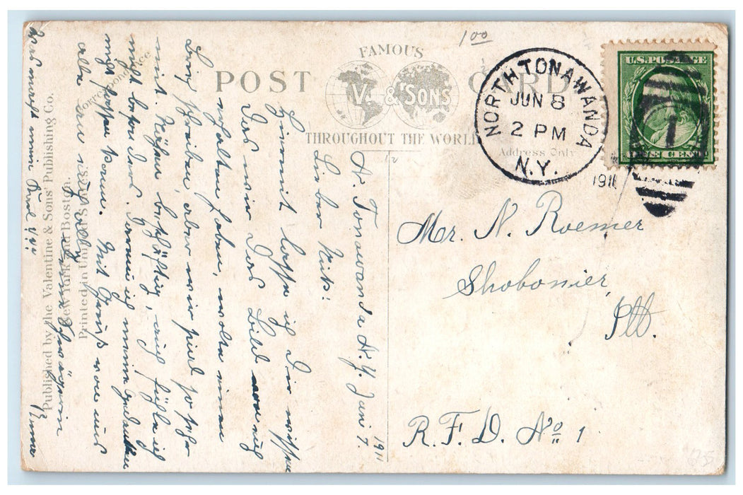 1911 Webster Street Horse Buggy Dirt Road North Tonawanda New York NY Postcard
