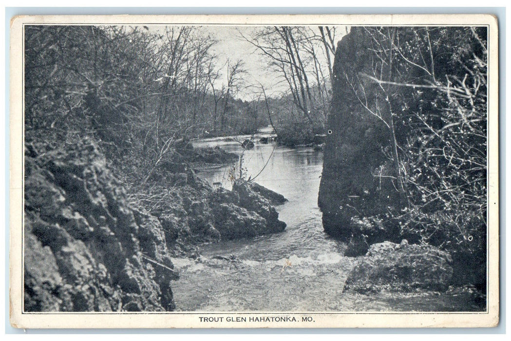 c1910s Trout Glen Hahantonka Camden County Missouri MO Unposted Vintage Postcard