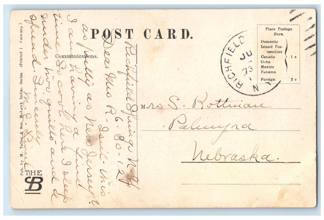 1910 Lake View Drive From St. John Manor Richfield Springs New York NY Postcard