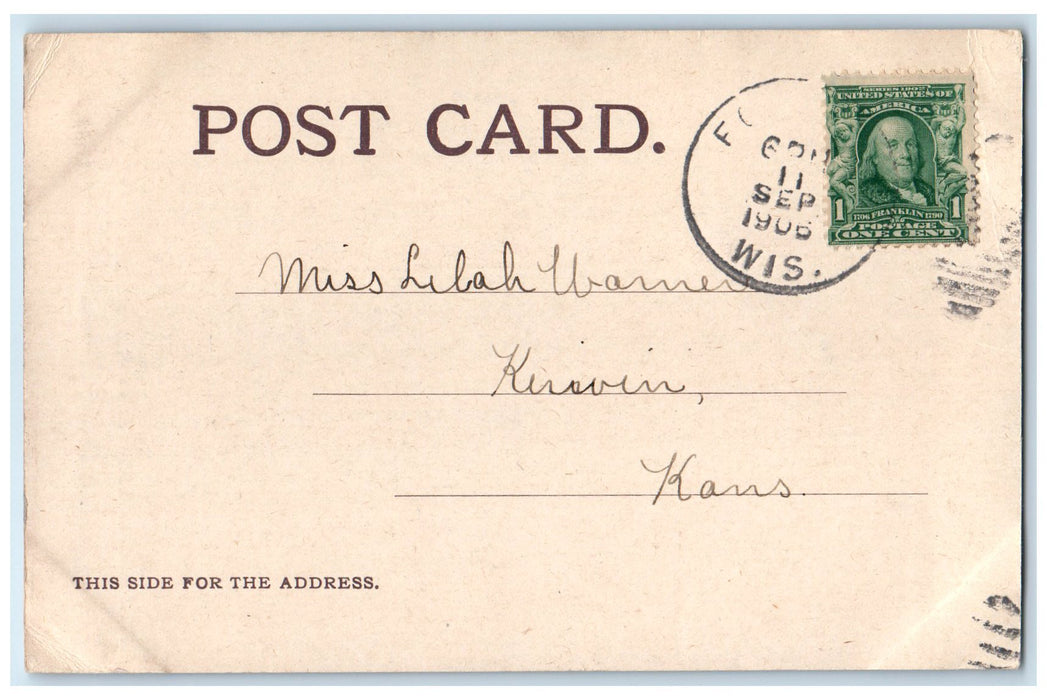1906 Glenwood Lake Geneva Cabin View Chicago Illinois IL Posted Vintage Postcard