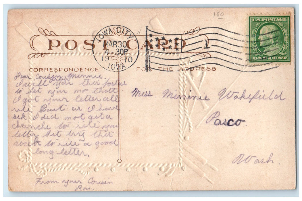 1910 Hall Of Anatomy & Medical Laboratory Campus View Iowa City Iowa IA Postcard