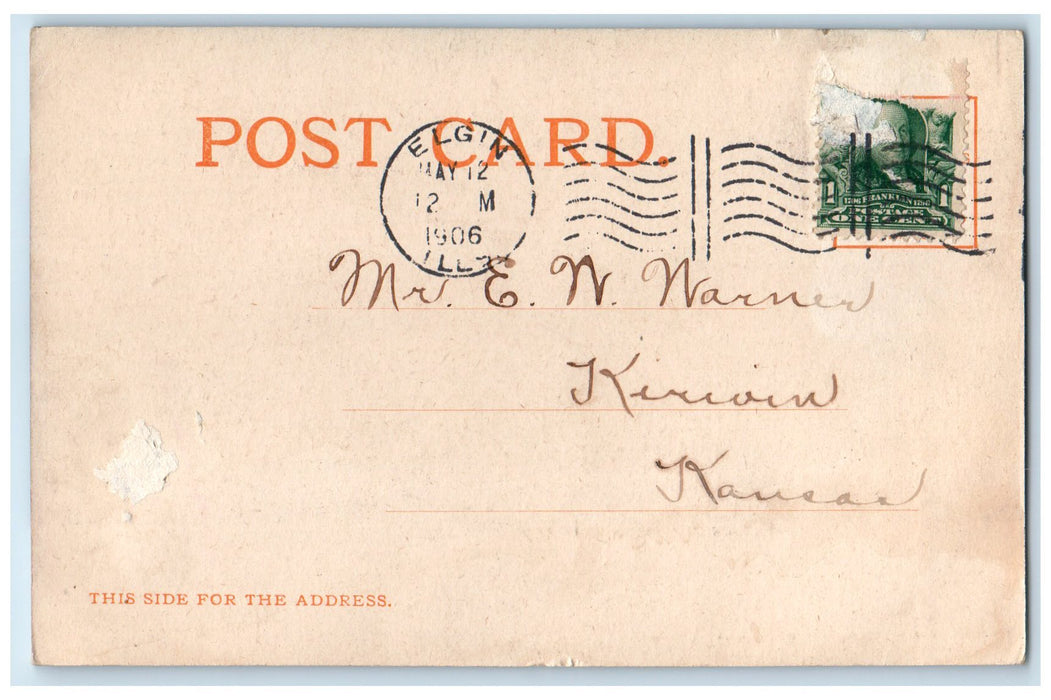 1906 Lagoon In Lincoln Park From High Bridge Chicago Illinois IL Posted Postcard