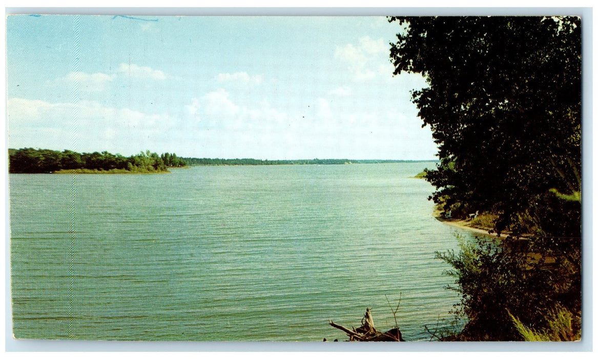 c1960s Looking South On Cross Lake View Crosslake Minnesota MN Unposted Postcard
