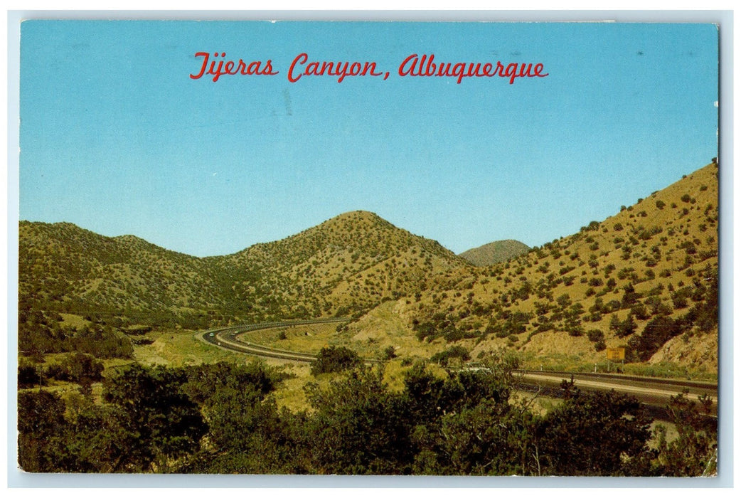 1991 Scene View Of Tijeras Canyon Albuquerque New Mexico NM Posted Tree Postcard