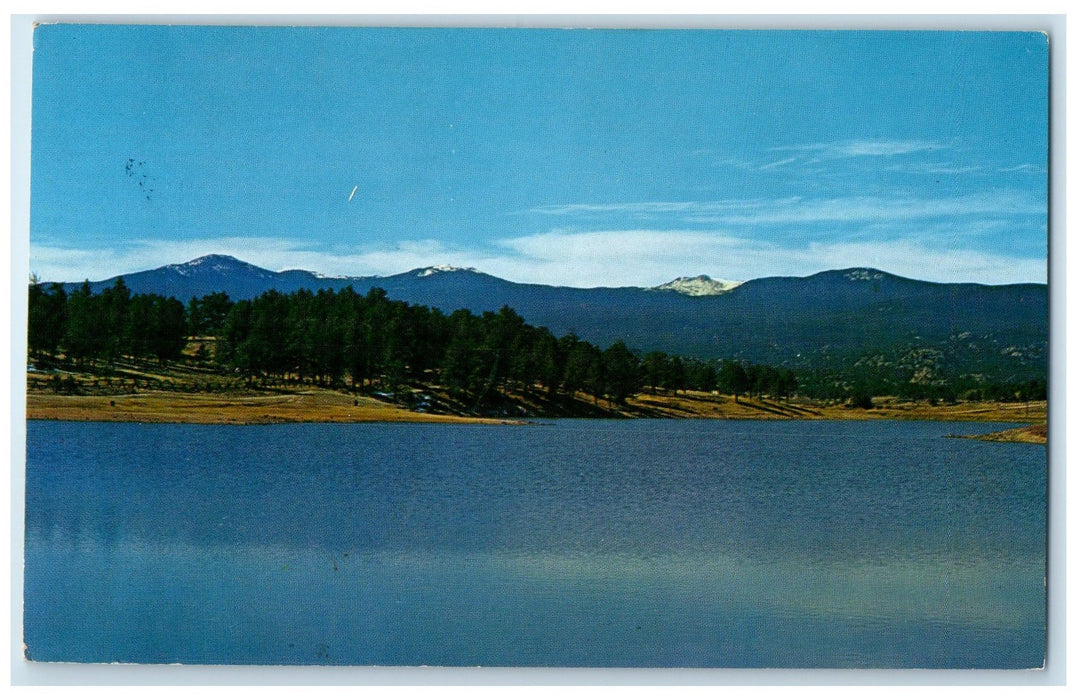 c1960s Scenic View Of West Lake Red Feather Lakes Area Colorado CO Tree Postcard