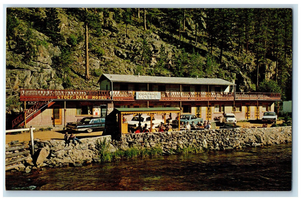 c1960's Stock-Dale Motel Exterior Estes Park Colorado CO Unposted Cars Postcard