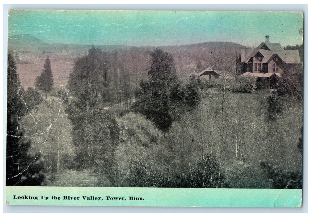 c1910's Looking Up The River Valley Tower Minnesota MN Unposted Vintage Postcard