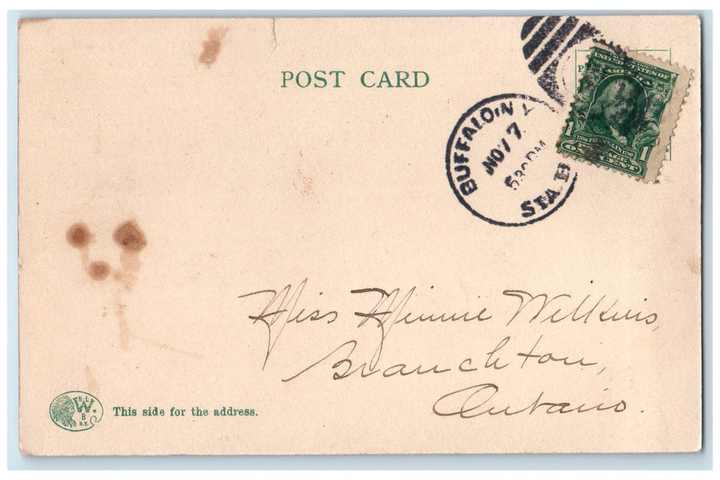 c1905 Young Men's Christian Association Horse Buggy Buffalo New York NY Postcard