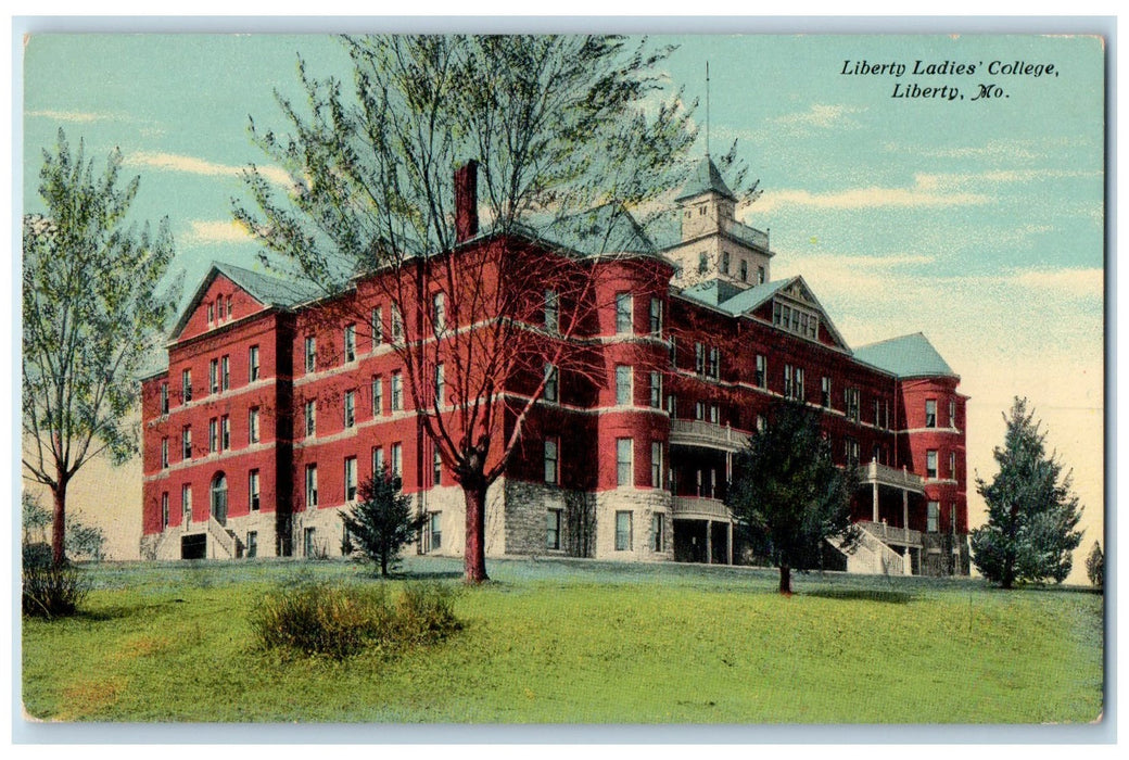 c1950's Liberty Ladie's College Campus Building Liberty Missouri MO Postcard