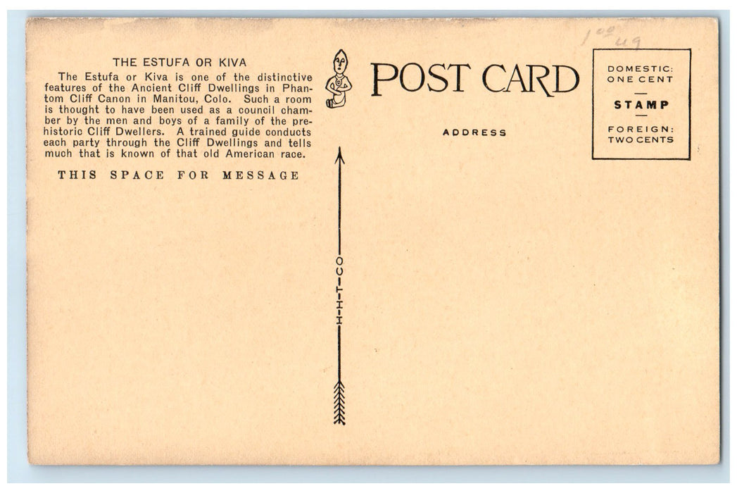 c1940's Ancient Cliff Dwellings Phantom Cliff Canon Manitou Colorado CO Postcard