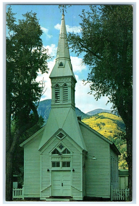 c1940's Presbyterian Church 1876 Oldest Protestant Church Lake City CO Postcard