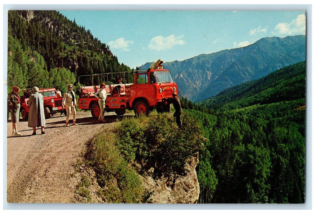 c1960s Drinking Cup Point View Switzerland Of Americ Ouray CO Jeep Tour Postcard