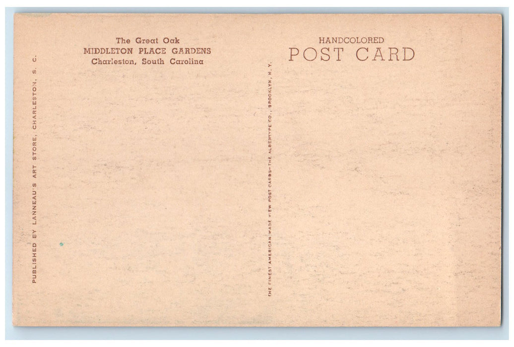 c1950's Great Oak Middleton Place Gardens Charleston South Carolina SC Postcard