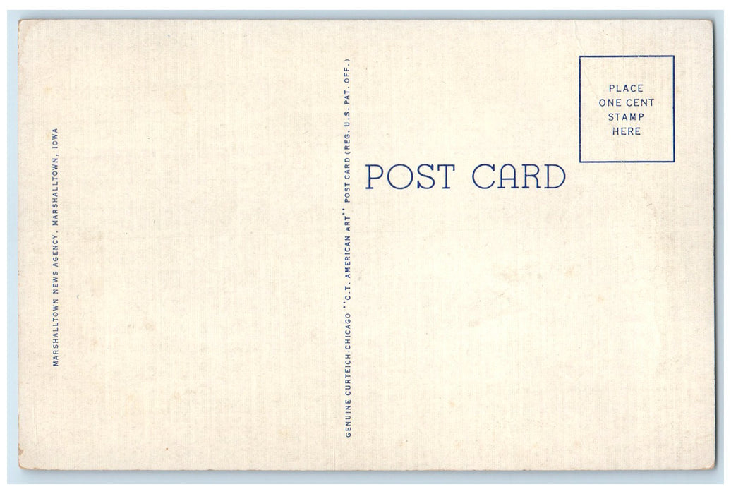 c1940s Hotel Tallcorn Exterior View Marshalltown Iowa IA Posted Signage Postcard