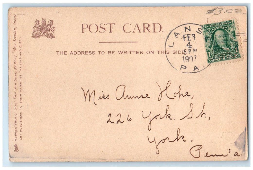 1907Scenic View Of Old Town Mill New London Connecticut CT Posted Trees Postcard