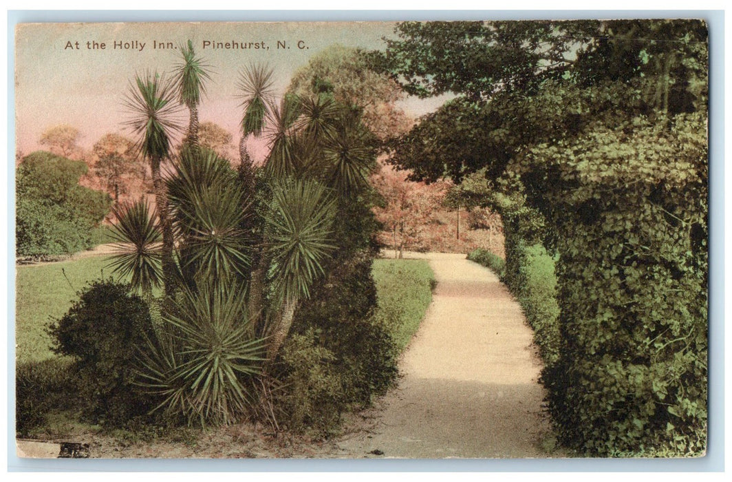 c1920 At The Holy Inn & Restaurant Pathways Pinehurst North Carolina NC Postcard