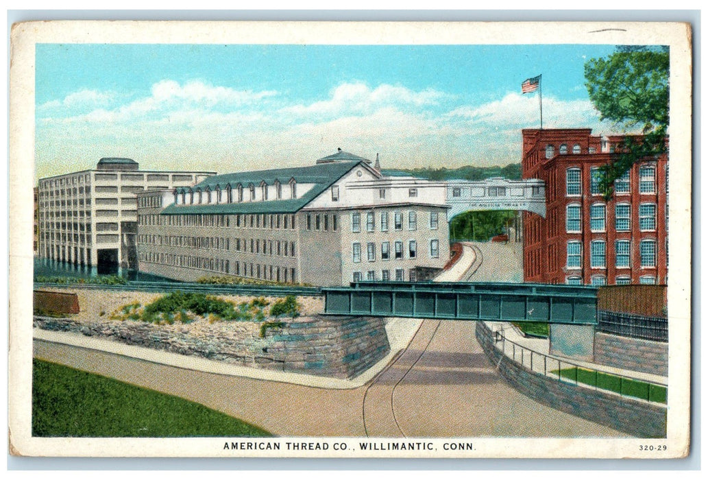 c1940's American Thread Company Exterior Willimantic Connecticut CT Postcard