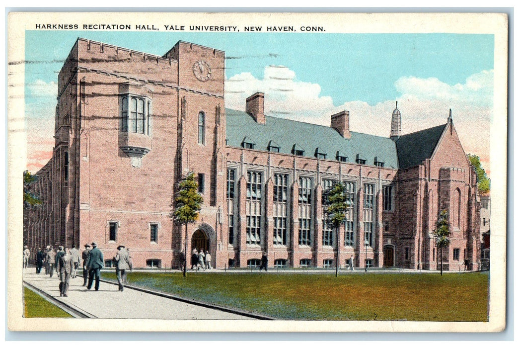 1933 Harkness Recitation Hall Yale University Exterior New Haven CT Postcard