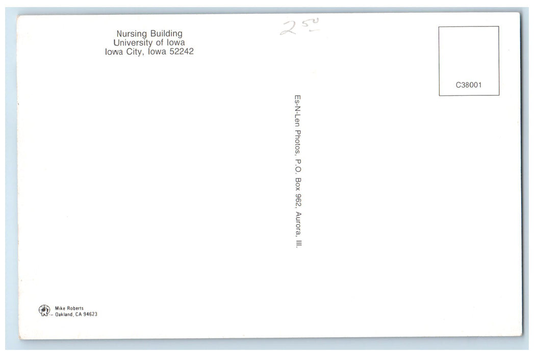 c1960's Nursing Building University Of Iowa City Iowa IA Unposted Trees Postcard