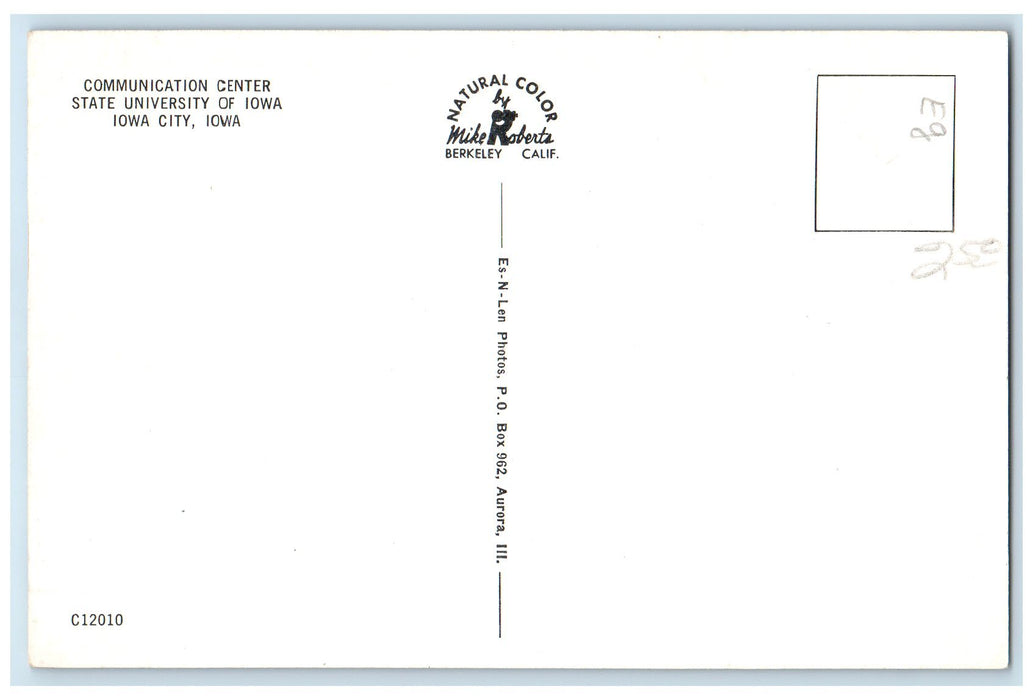 c1920's Communication Center View State University Of Iowa City Iowa IA Postcard