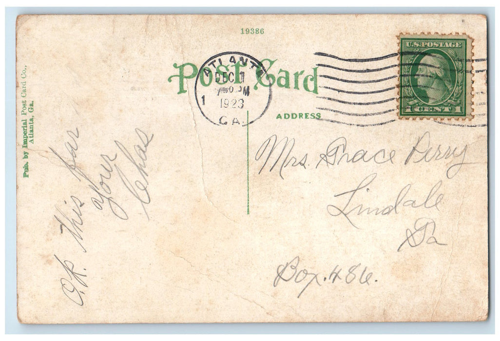 1923 Paradise Grounds & Officers Homes Ft. McPherson Atlanta Georgia GA Postcard