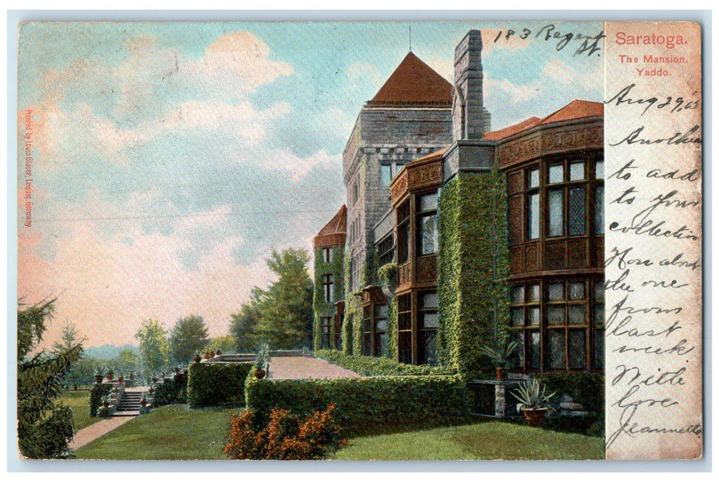 1905 The Mansion Yaddo Landscape Stairs Grounds Saratoga New York NY Postcard