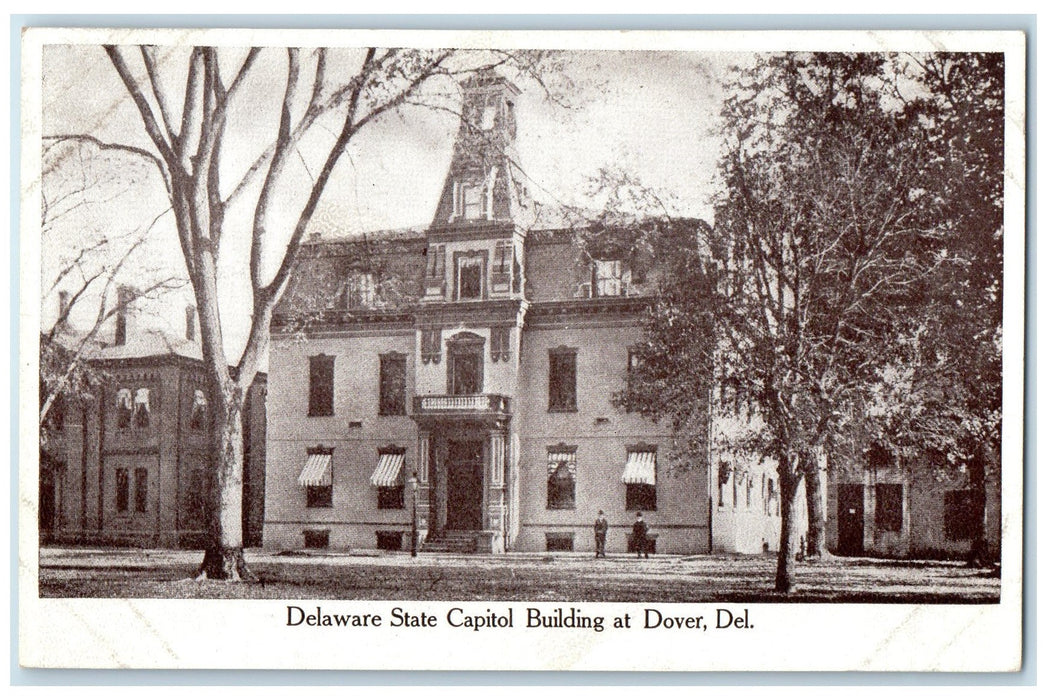 c1920 Delaware State Capitol Building Entrance Tower Dover Delaware DE Postcard