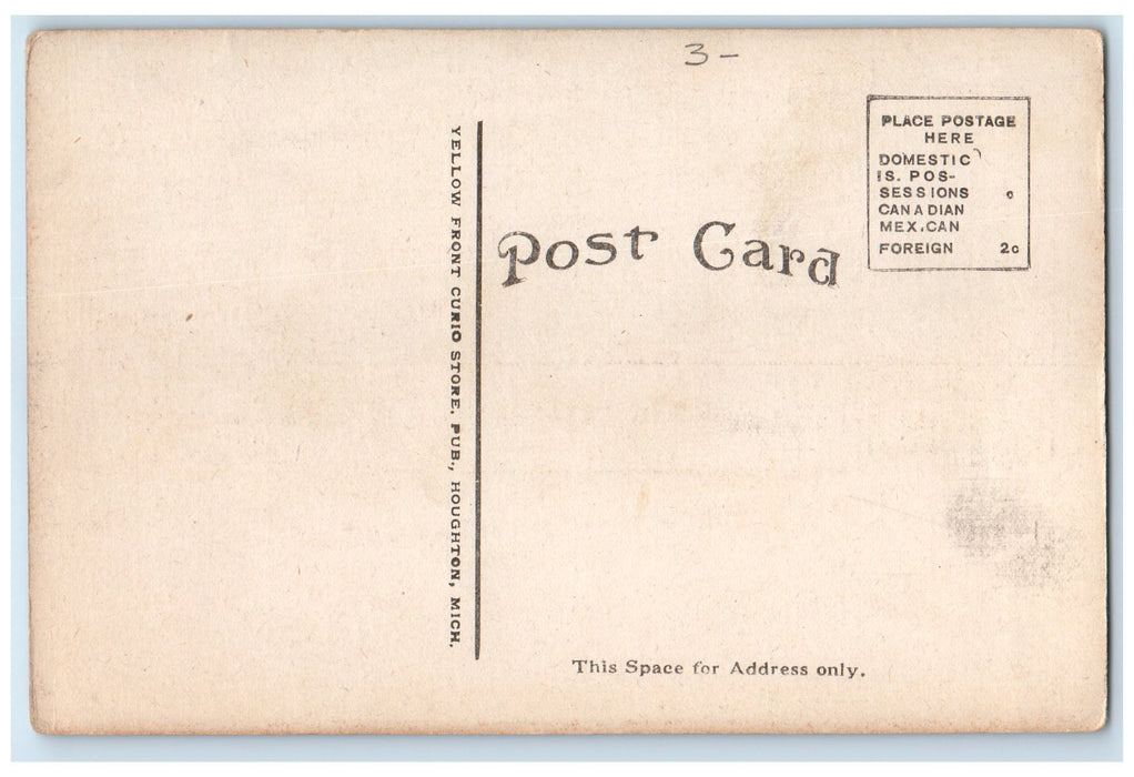 c1910's Steamer Ship Northwest Passing Houghton & Hancock Michigan MI Postcard