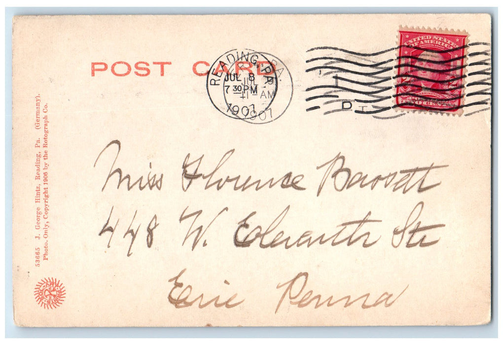 1907 Mineral Springs Hotel & Restaurant Groves Reading Pennsylvania PA Postcard