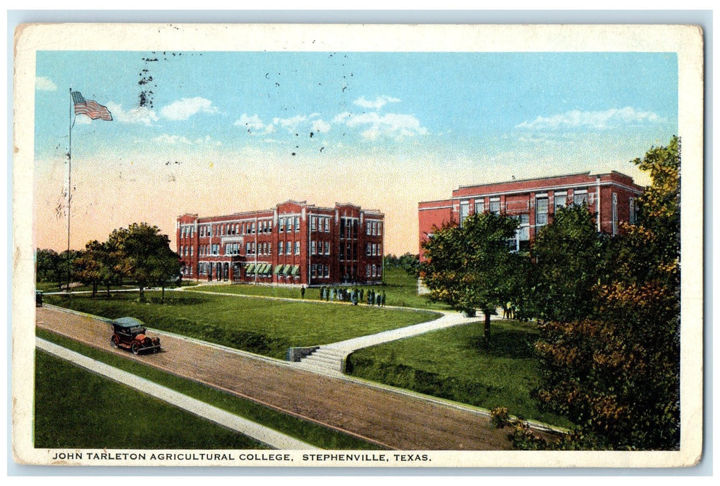 1923 John Tarleton Agricultural College Campus Stephenville Texas TX Postcard