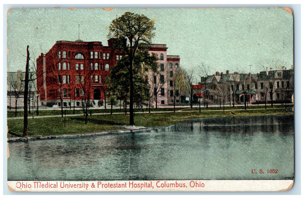 1909 Ohio Medical University & Protestant Hospital Columbus Ohio OH Postcard