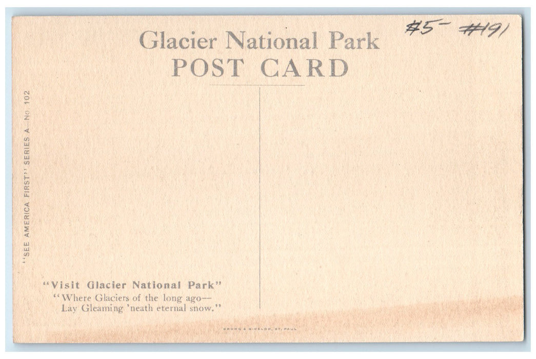 c1920's Camp Of Chief Three Bears Two Medicine Lake Glacier Montana MT Postcard