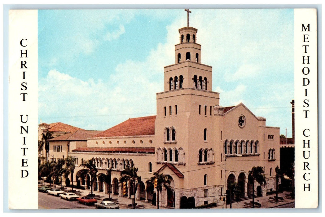 c1950's Christ United Methodist Church Cars St. Petersburg Florida FL Postcard