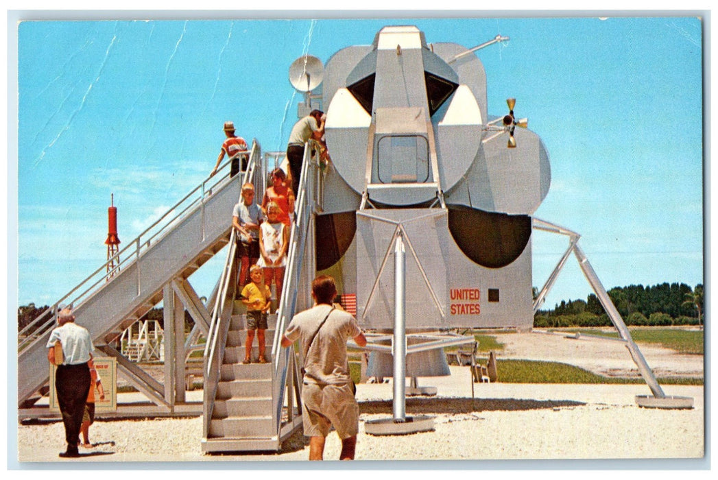 1970 John F Kennedy Space Center NASA Lunar Module Spaceship Florida FL Postcard