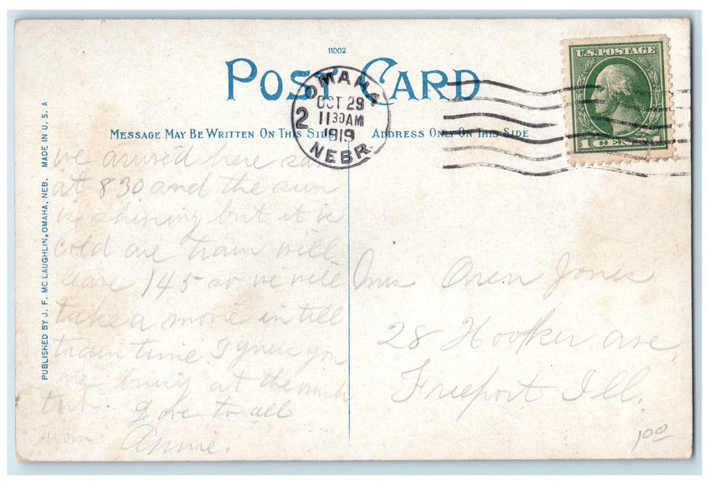 1919 Brandeis Building Exterior Roadside Omaha Nebraska NE Posted Cars Postcard