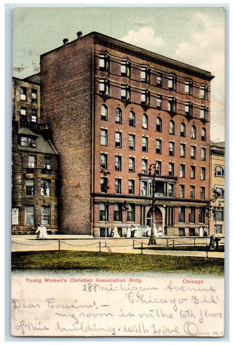 1906 Young Women's Christian Association Building Chicago Illinois IL Postcard