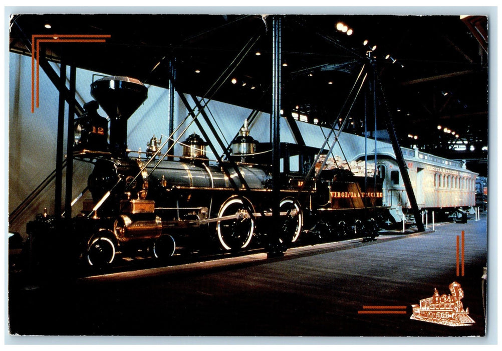 1992 California State Railroad Museum Locomotive Genoa Sacramento CA Postcard