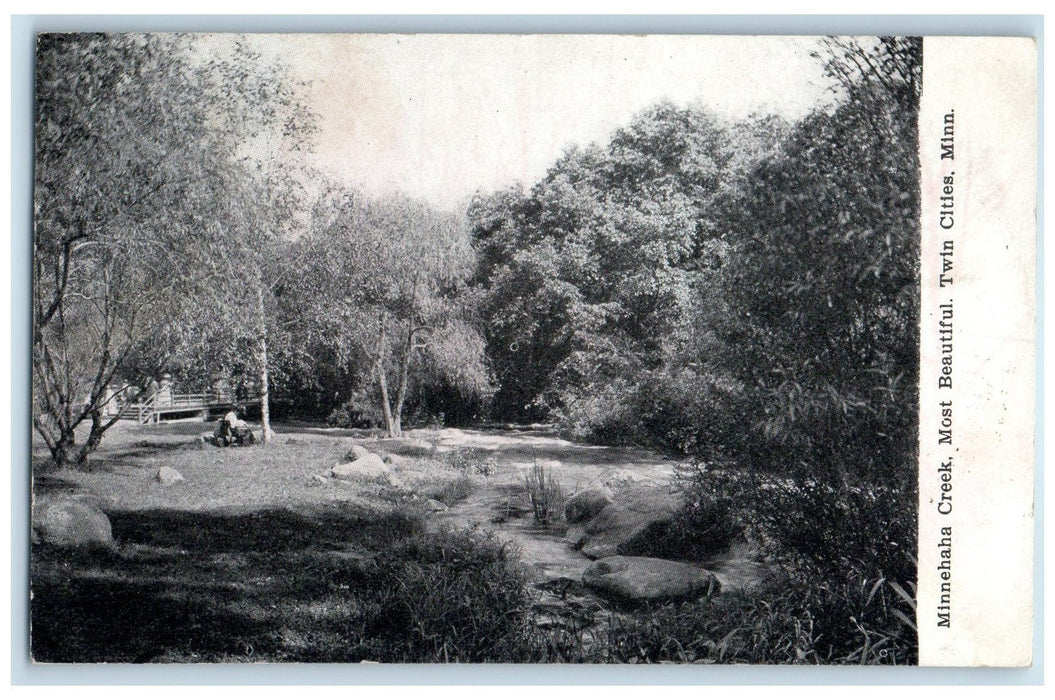 1910 Minnehaha Creek Most Beautiful Groves Twin Cities Minnesota MN Postcard