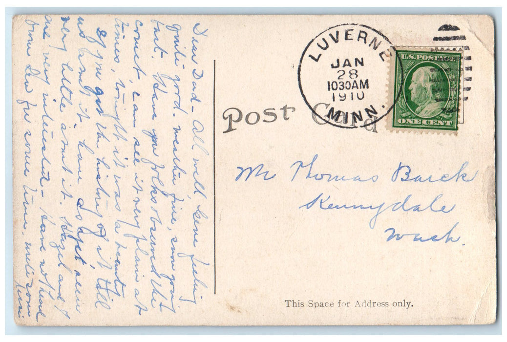 1910 The Blue Mounds Rock Formation Luverne Minnesota MN Antique Posted Postcard