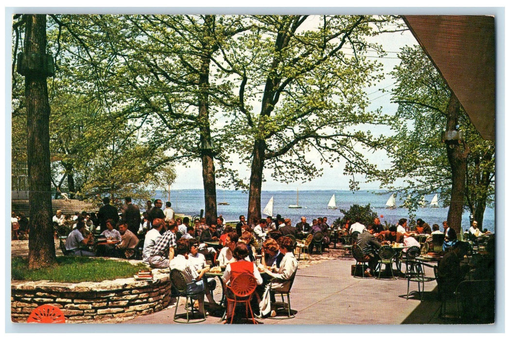 c1950's Wisconsin Union University Terrace Dining Madison Wisconsin WI Postcard