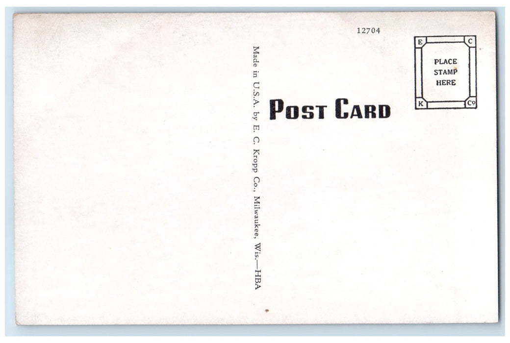 c1950's Door Kewaunee County Normal School Campus Algoma Wisconsin WI Postcard