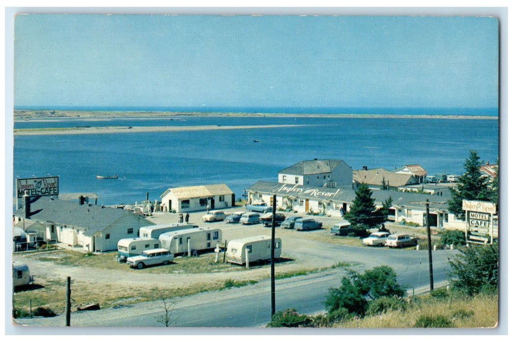 c1940's Bird's Eye View Of Anglers Resort Wedderburn Oregon OR Unposted Postcard