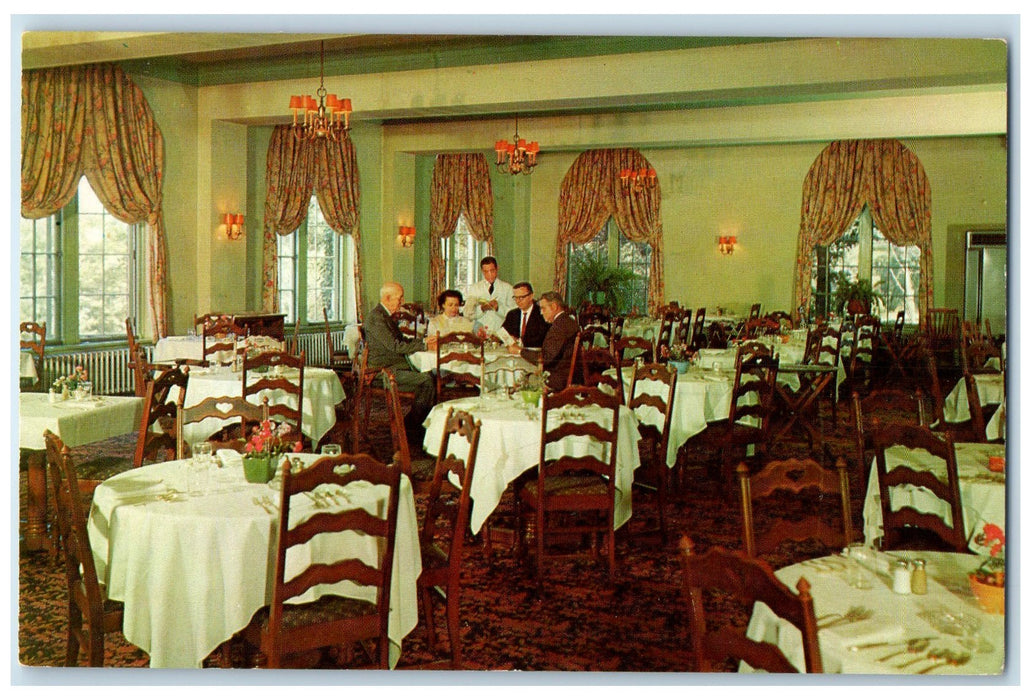 c1950 The Mimslyn Motor Inn Restaurant Guests Dining Luray Virginia VA Postcard
