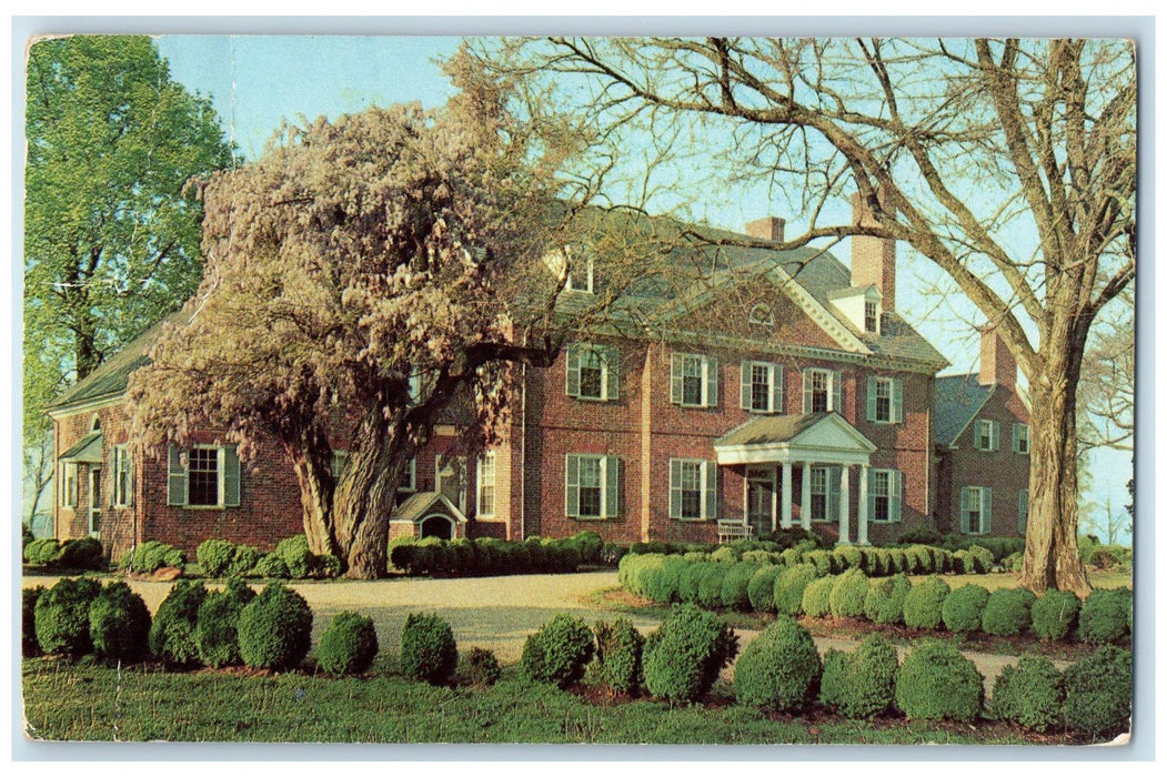1952 Evelynton Plantation Exterior View Williamsburg Virginia VA Posted Postcard