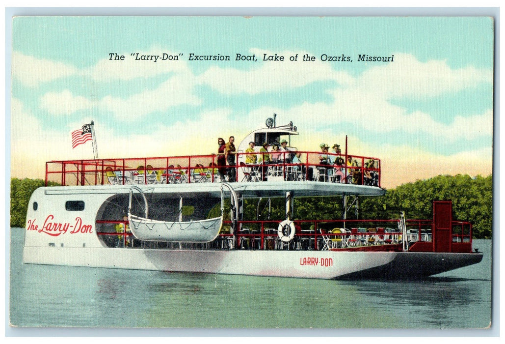 1949 The Larry-Don Excursion Boat Lake Of The Ozarks Missouri MO Posted Postcard